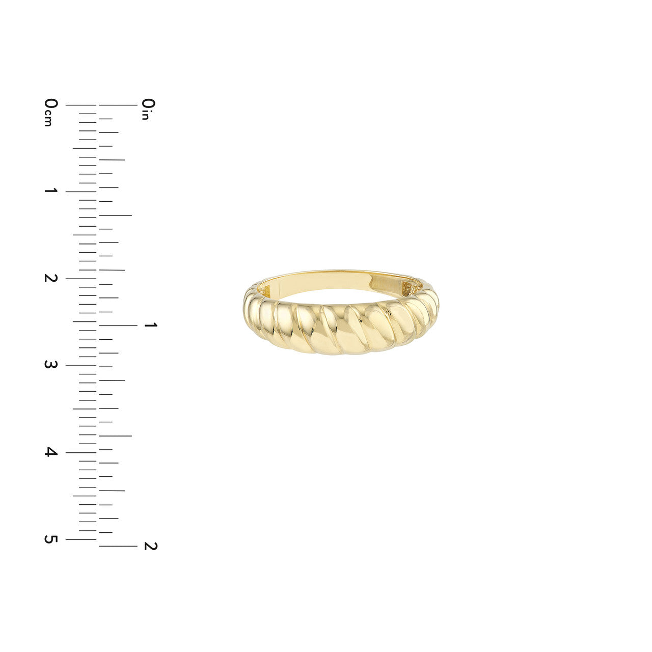 Ribbed Polished Ring