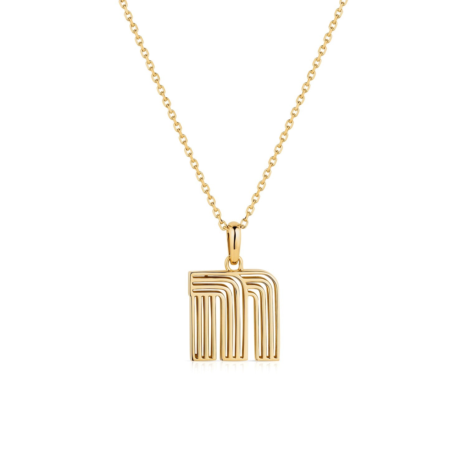 Retro Initial Necklace