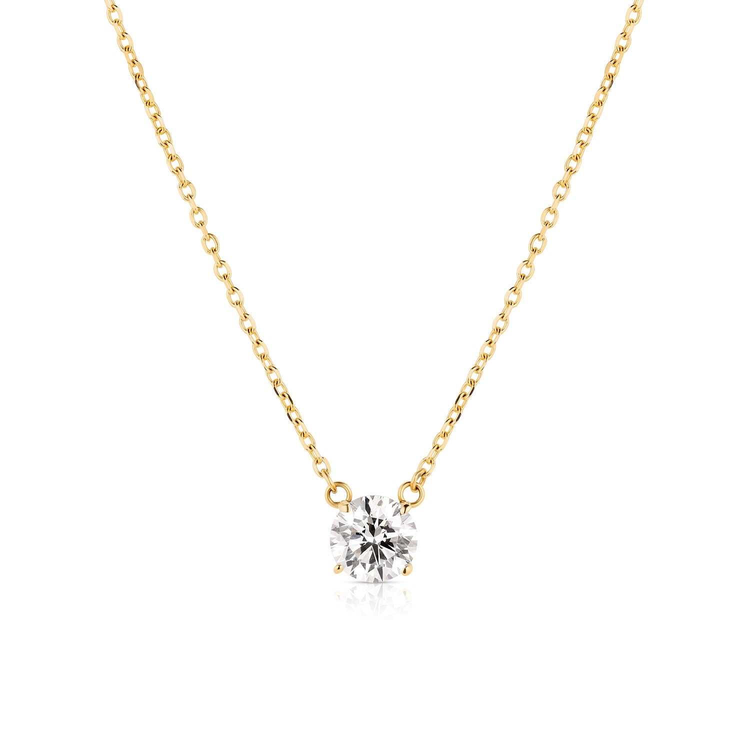 Solitaire Lab Grown Diamond Necklace